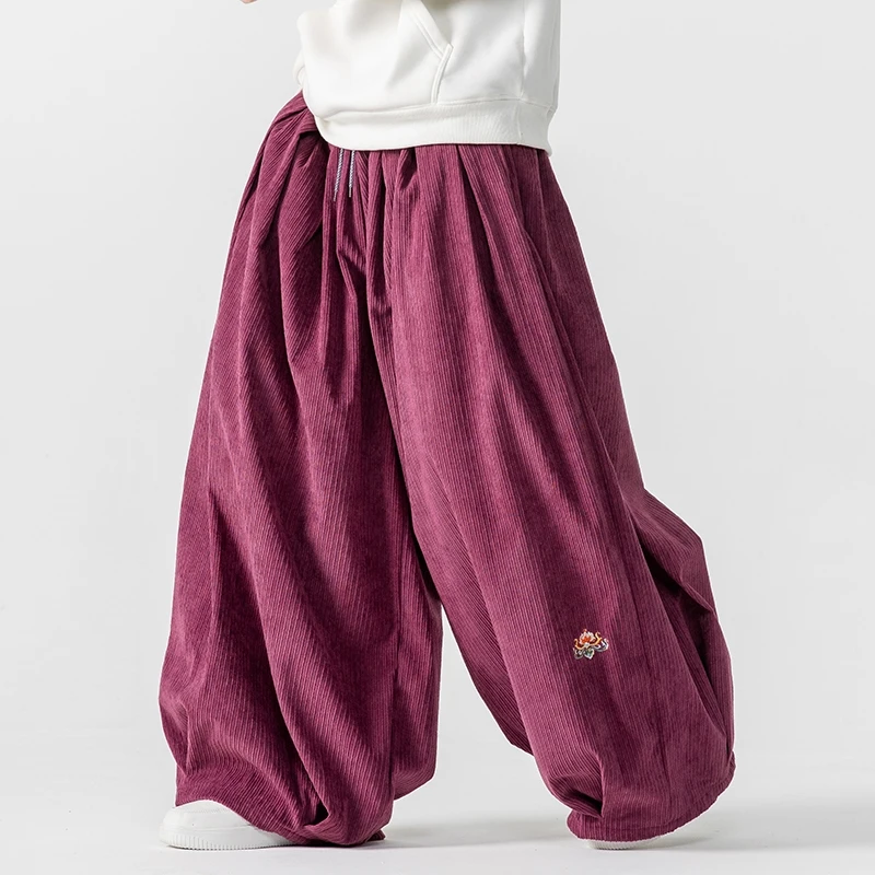 Men Corduroy Wide Leg Pants Me - Corduroy Pant Warm review and price