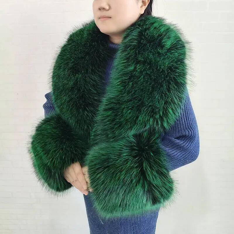 Large Women Faux Fox Fur Scarf - Shawl Wrap Winter review and price